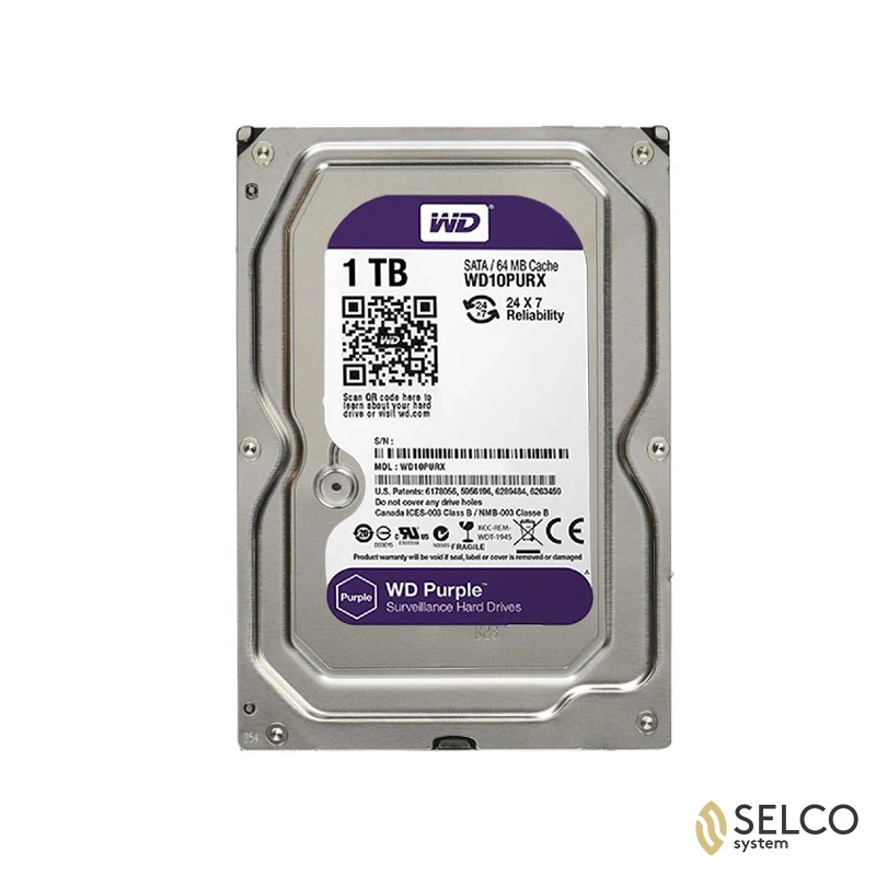 هارد ۱ترابایت بنفش با گارانتی ۱۸ ماهه