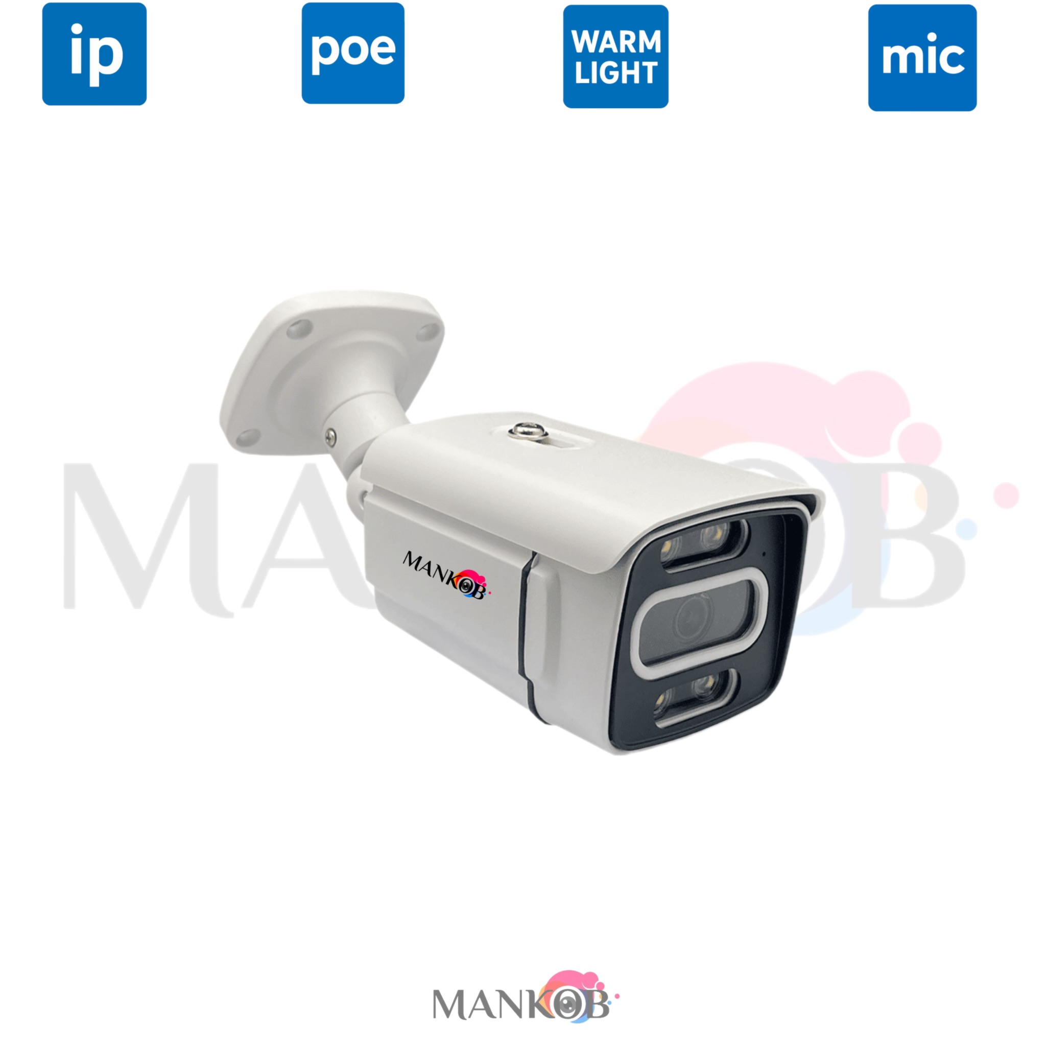 دوربین مداربسته بولت poe برد 4مگاپیکسل h43 لنز 5مگاپیکسل زاویه دید 2.8mm